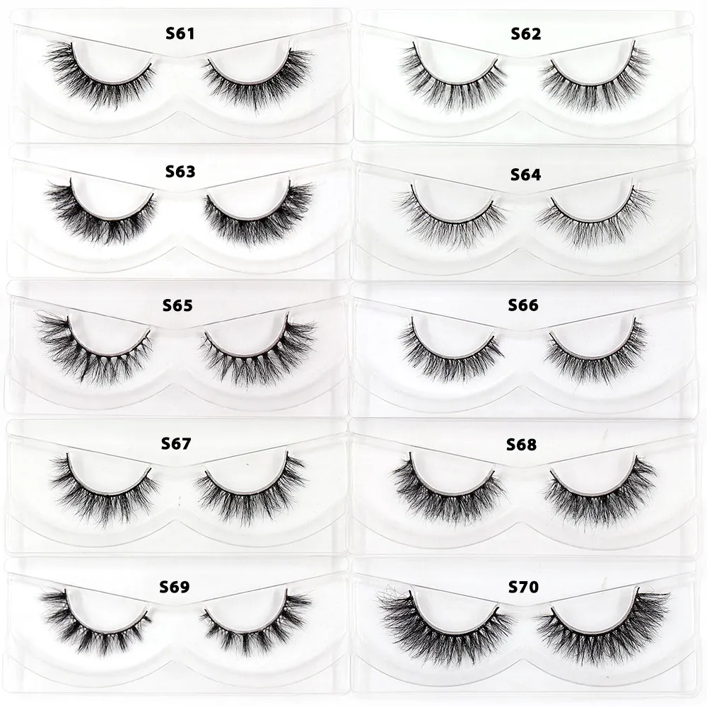 Short Natural 3D Mink Lashes Fluffy Wispy Fake Eyelashes Crisscross False Lashes Eyelash Extension Makeup — image 4