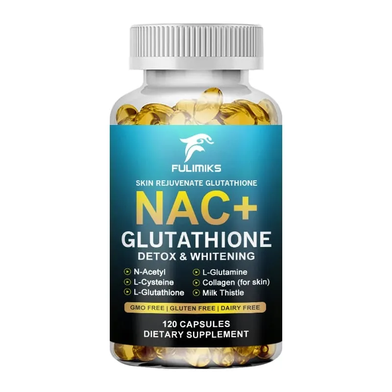 Kapsul Formula Detoks Glutathione & NAC Mendukung Perlindungan Antioksidan Fungsi Hati Mencerahkan Kulit & Keseimbangan Kekebalan Tubuh
