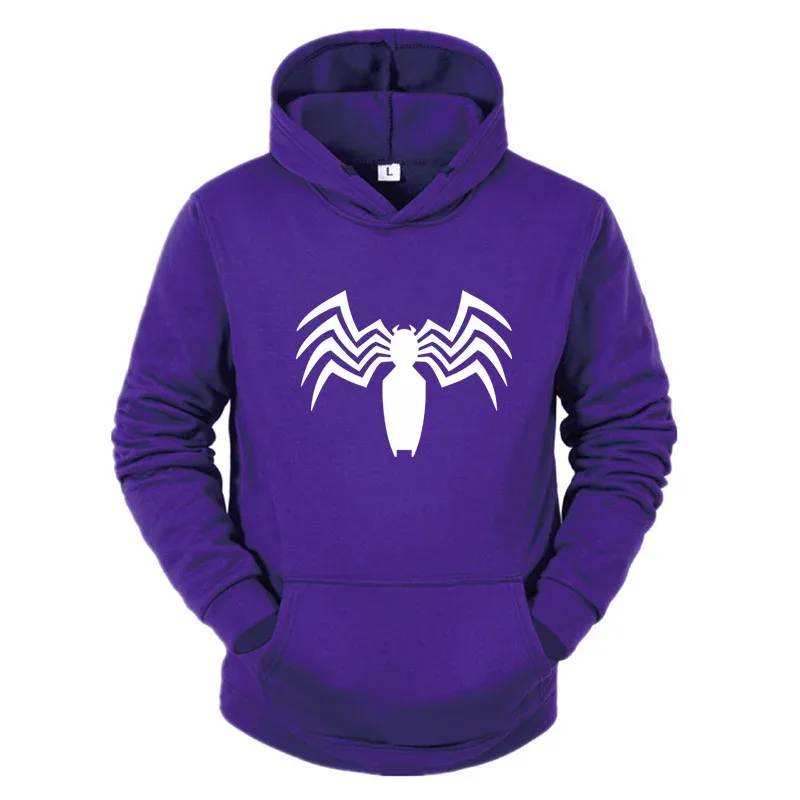2026 Autumn and Winter New Men's Hoodie Street Fashion Spider Print Sportswear Women's Fleece Casual Fun Hoodie Men's Wear — image 13