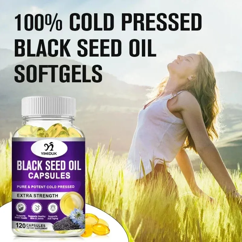 Yimiduk Premium Black Seed Oil Supplement for Overall Wellness & Vitality Joint & Brain Health & Immune System Anti Aging — image 6