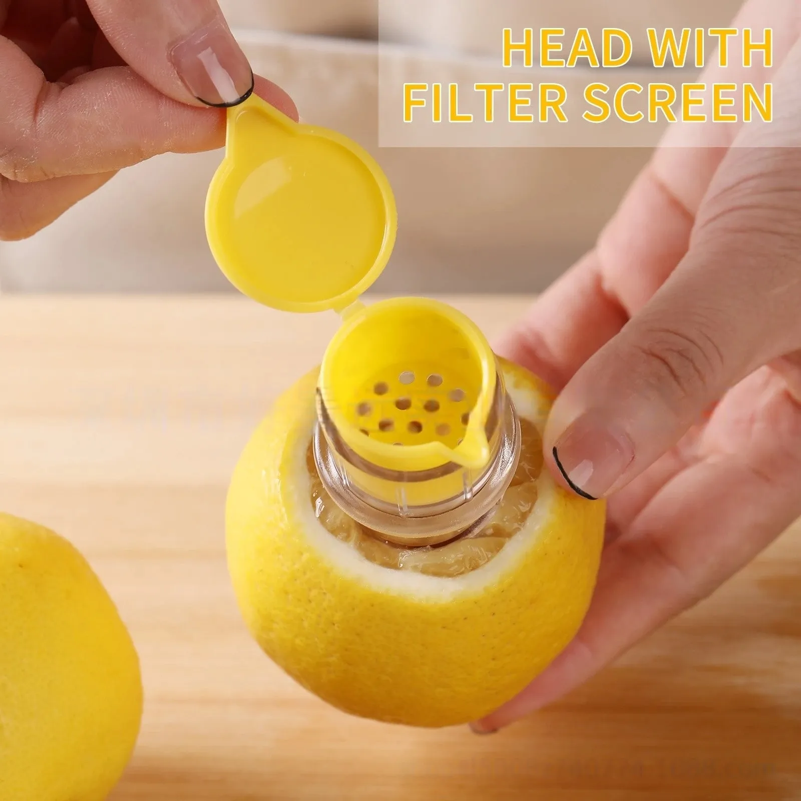 New Screw Top Lemon Juicer Mini Manual Lemon Squeezer Portable Lemon Juicer With Lid Squeeze Lime for Cocktails Plastic Manual