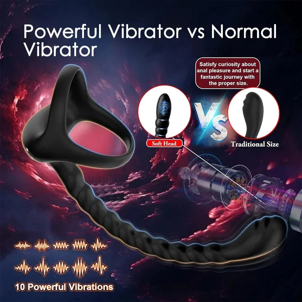Vibrador Anal para principiantes, Control por aplicación, tapón Anal vibratorio, anillo para pene para hombres, masajeador de próstata, tapón Anal para juguetes sexuales Gay para hombres mayores de 18 años
