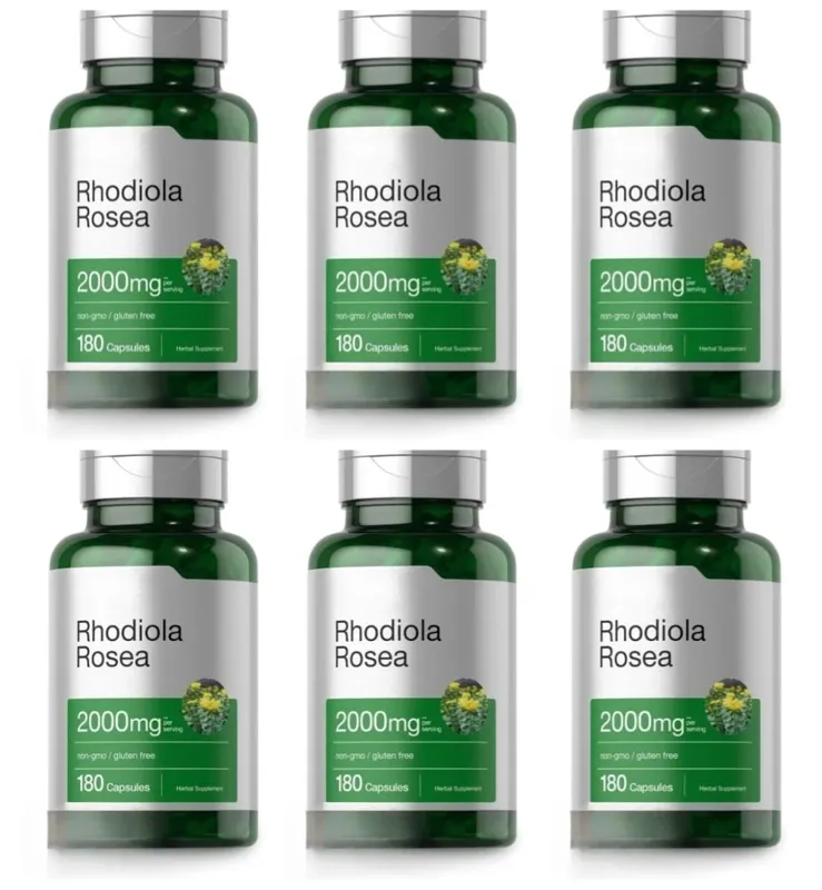 Rhodiola Rosea Root Extract 2000mg Equivalent Herbal Dietary Supplement 180 Capsules
