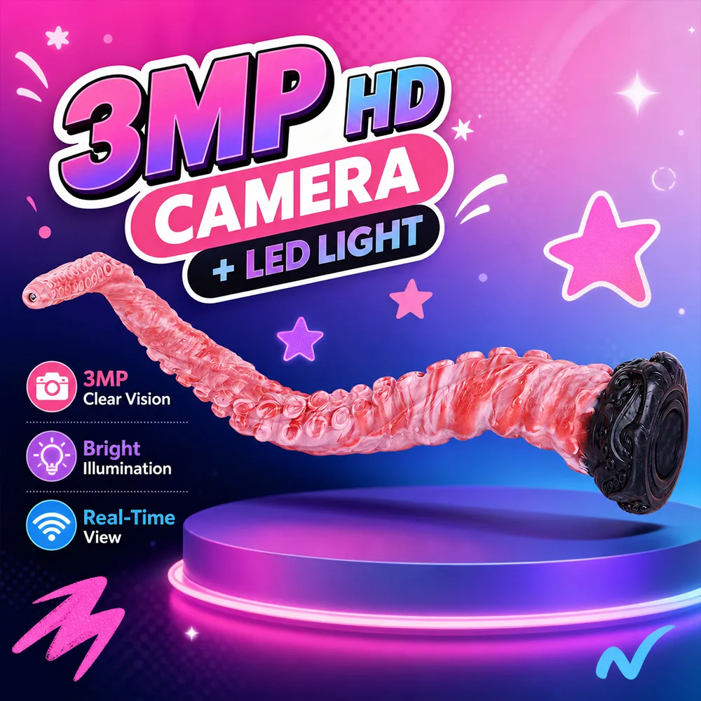Anal Dilator Endoscope Camera Speculum 101cm Extreme Tentacle Dildo Silicone Butt Plug Training Anus Expansion 18+ Sex Toys