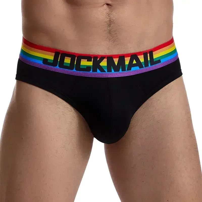 Jockmail 섹시한 남성 속옷 브리프 코튼 로우 라이즈 언더 팬츠 네트 원사 레이스, 통기성 여름 반바지 calzoncillos hombre slip