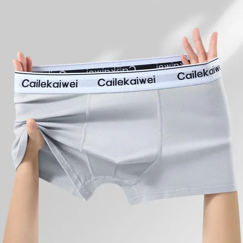 5Pcs/Lot Underwear Man High Quality Pure Cotton Antibacterial Flat-leg Pants Breathable Four-corner Waistband Men's Boxer Briefs — image 11
