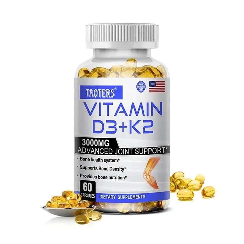 3000 mg Vitamin D3+K2 Gesundheitsergänzung – Kalziumergänzung für Knochenpräzision und allgemeine Gesundheit
