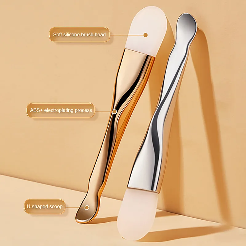 Double Head Silicone Facial Mask Brush Face Cleaning Scraper Daub Type Mud Film Special Brush Beauty Tool Brush Make up Brushes