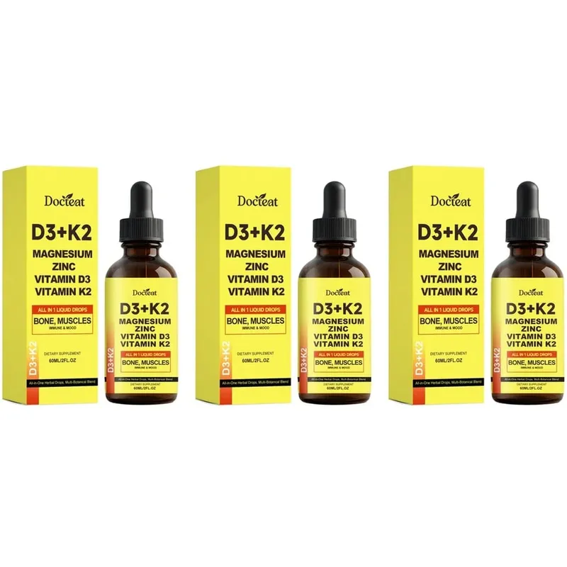 Docteat D3+K2 Liquid Drops with Magnesium Zinc & Vitamin D3 for Bone Health & Muscle Function Wellness Support Adults 60 ML — image 10