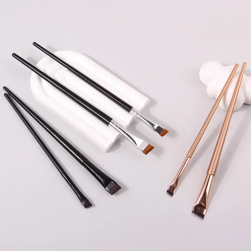 Karsyngirl 2/3Pcs Blade Eyeliner Brush Eyebrow Brush Portable Flat Fine Eye Liner Brow Contour Makeup Brushes Makeup Tool