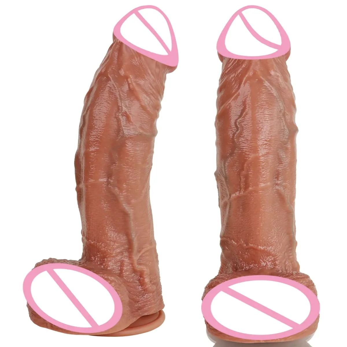 Realistic Skin Dildo Soft Thick Silicone Dildos Huge Penis Woman masturbation Man Anal Sex Toys Suction Cup Dick Big Glans Cock — image 1