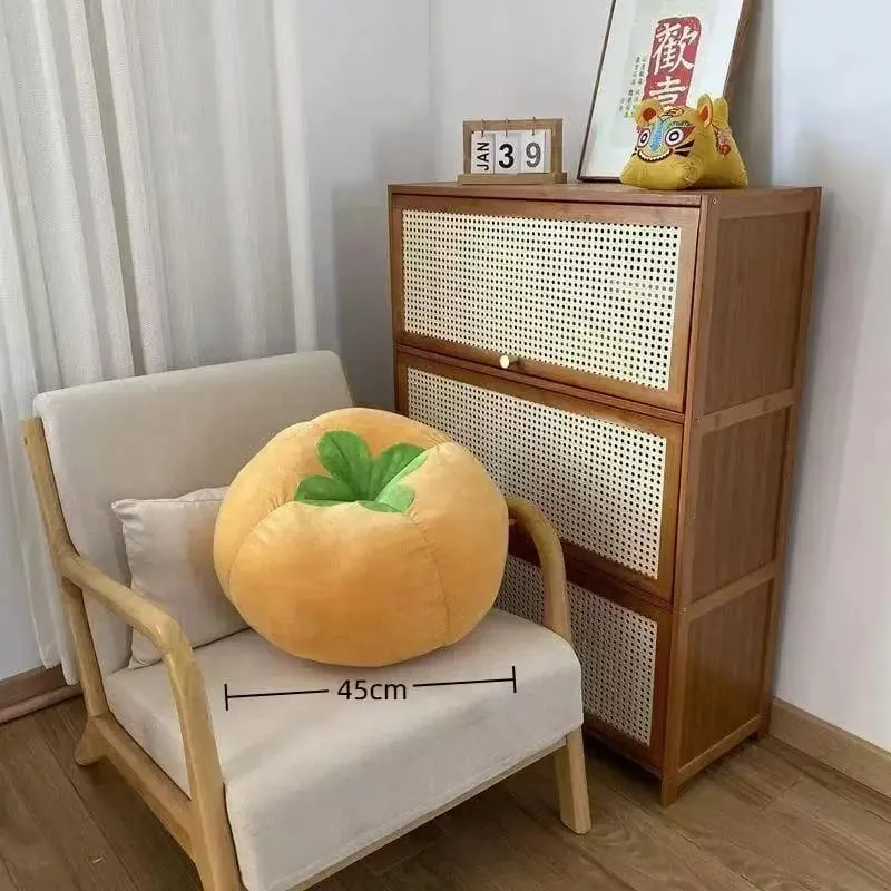 Hot Sale Soft Plush Mushroom Tomato Persimmon Shaped Floor Cushions Thick Filling Perfect For Living Room Bedroom Home Decor