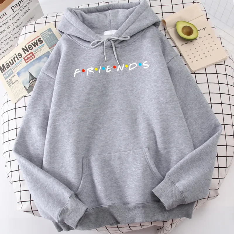 Sitcom Phim Bạn Bè In Hình Nam Hoody Hàn Quốc Trang Áo Đơn Giản Cổ Tròn Có Mũ Trùm Đầu Phố Oversize Thu Quần Áo Nam
