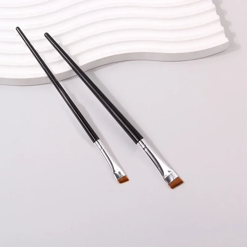 Karsyngirl 2/3Pcs Blade Eyeliner Brush Eyebrow Brush Portable Flat Fine Eye Liner Brow Contour Makeup Brushes Makeup Tool