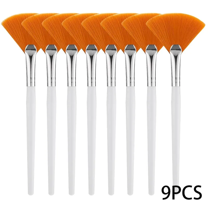 3/9/15 Pieces Facial Fan Mask Brushes Soft Mask Brush Applicator Esthetician Facial Mask Brushes For Women Girls Cosmetic Tools — image 13