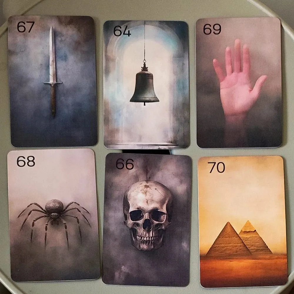 76 Pcs Vintage Oil Painting Style Fortune Telling Cards Double-embossed