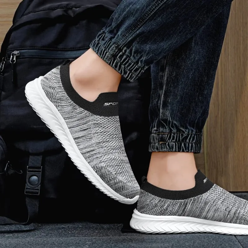 Men Vulcanize Shoes Mesh Men Shoes Lightweight Comfortable Men's Sneakers 2025 Autumn Fashion Slip on Flats Shoes Male Loafers — image 4