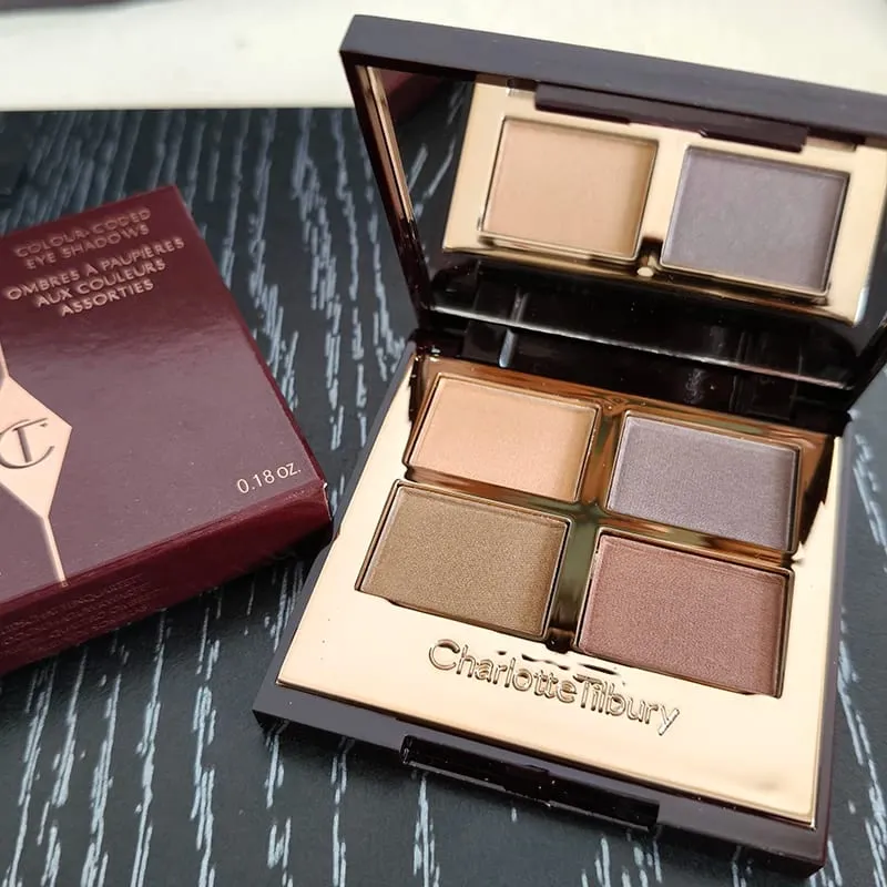 Charlotte tilbury marca maquiagem 4 cores disco de sombra de olho 5.2g travesseiro talk natureza fácil de colorir fundação sombra cosméticos