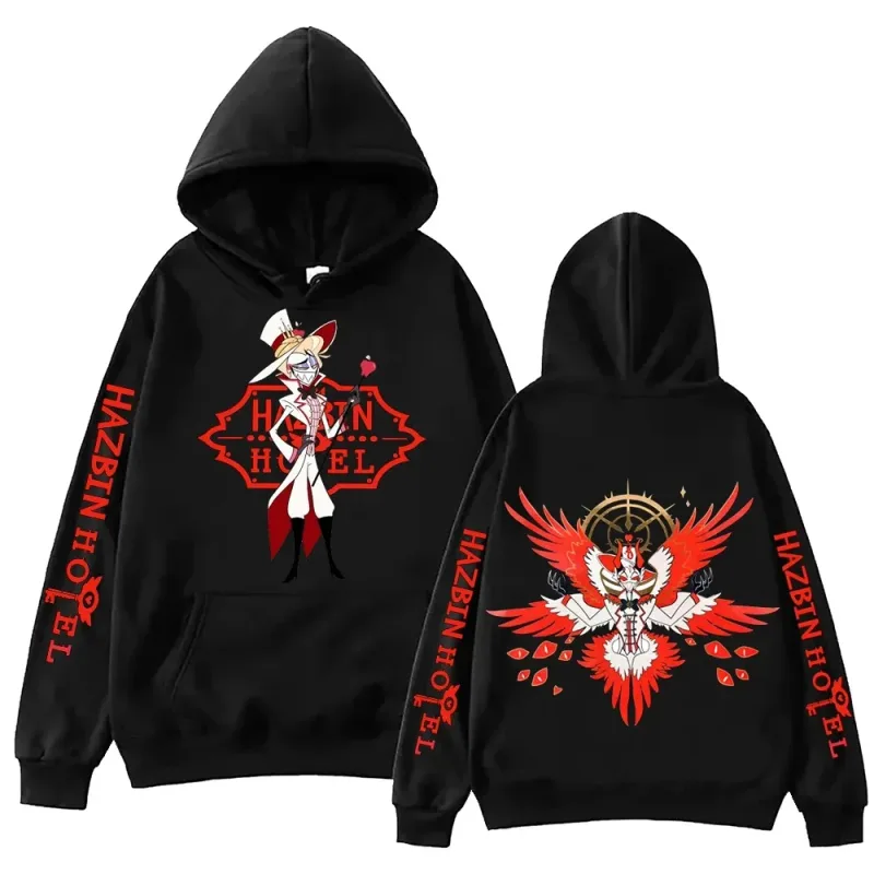 2026 Hot Movie Hazbin Hotel Lucifer Morningstar Hoodie Man Woman Harajuku Sweatshirt Hoodies Hig-hend Luxury hot product Unisex — image 2