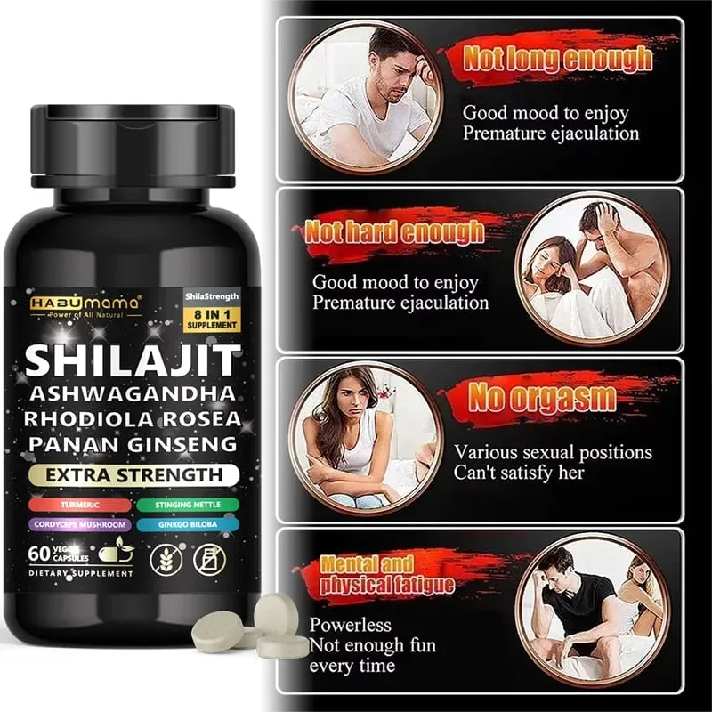 Natural Powerful Male Supplement with Shilajit Ashwagandha & Ginseng Extract