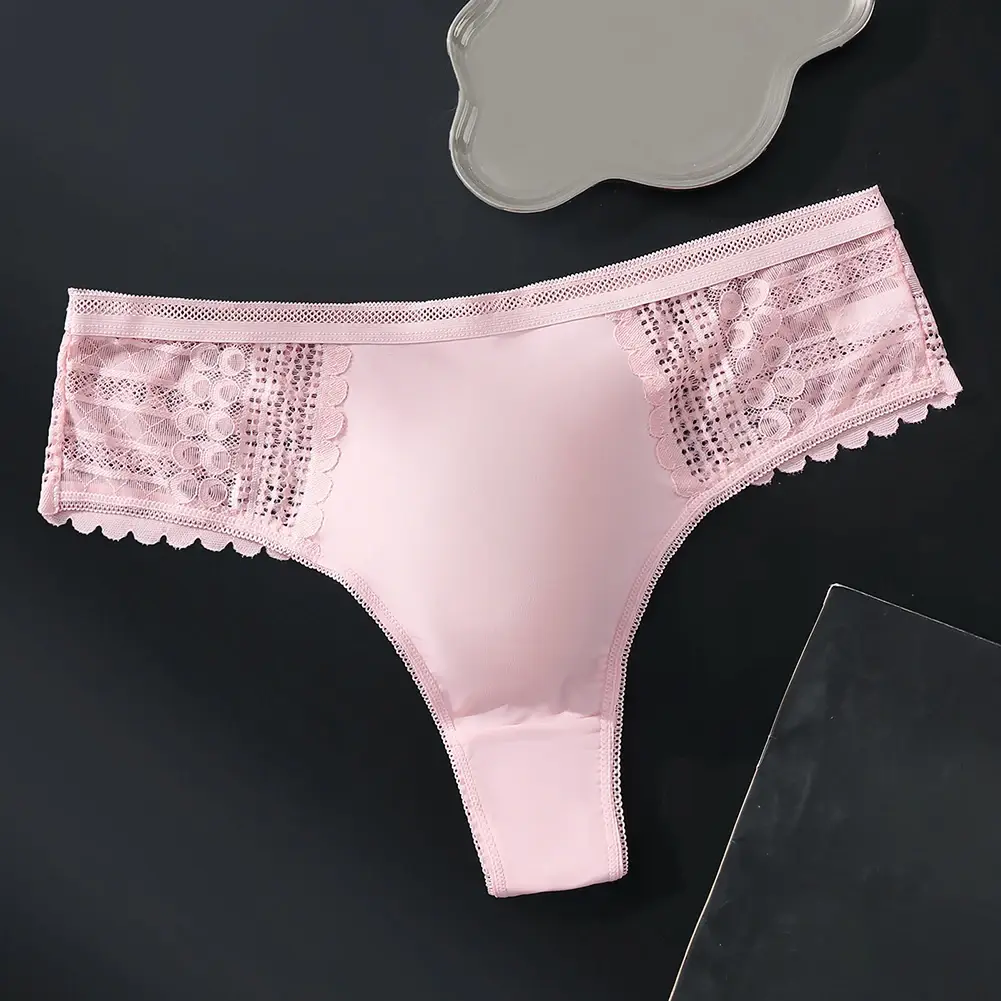 1pc masculino sexy cuecas de renda sem costura gelo seda g-string roupa interior 3d bulge bolsa sólida tanga alta elástica calcinha respirável — image 11