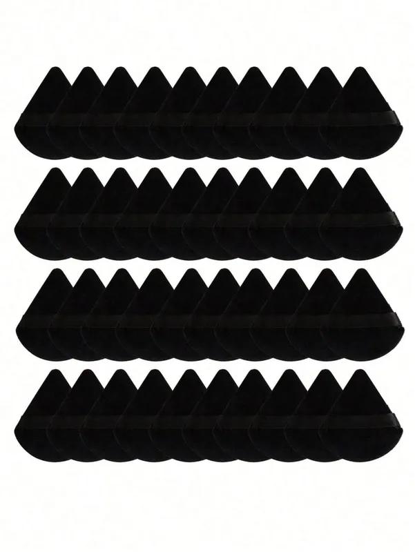 50/40/30/20/10/5 Triangular Velvet Puffs Reusable Puffs Face and Eye Makeup Puffs Foundation Make-up Powder Makeup Tools — image 11