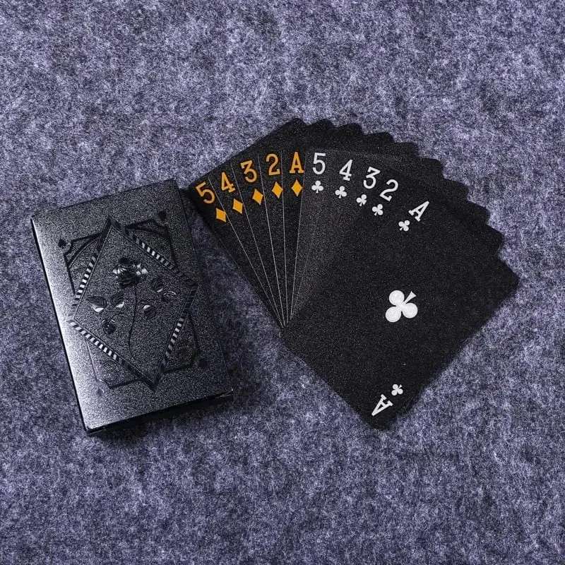 **Color Black Gold Playing Card Game Card Group Waterproof Poker Suit Magic Dmagic Package Board Game Collection Entertainment