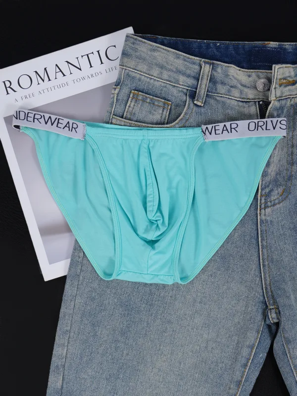 3 PCS Men's Colorful Modal Briefs U Convex Pouch Elastic Waistband Soft Breathable Sexy Underwear — image 6