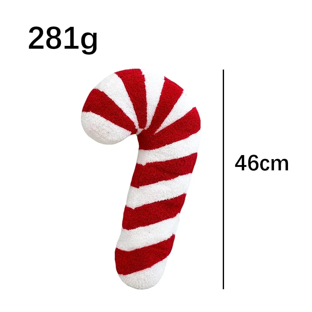 Classic Christmas Series Throw Pillow Candy Lollipop Snowflake Xmas Scepter Balls Doll Soft Sofa Cushion Festival Home Decor