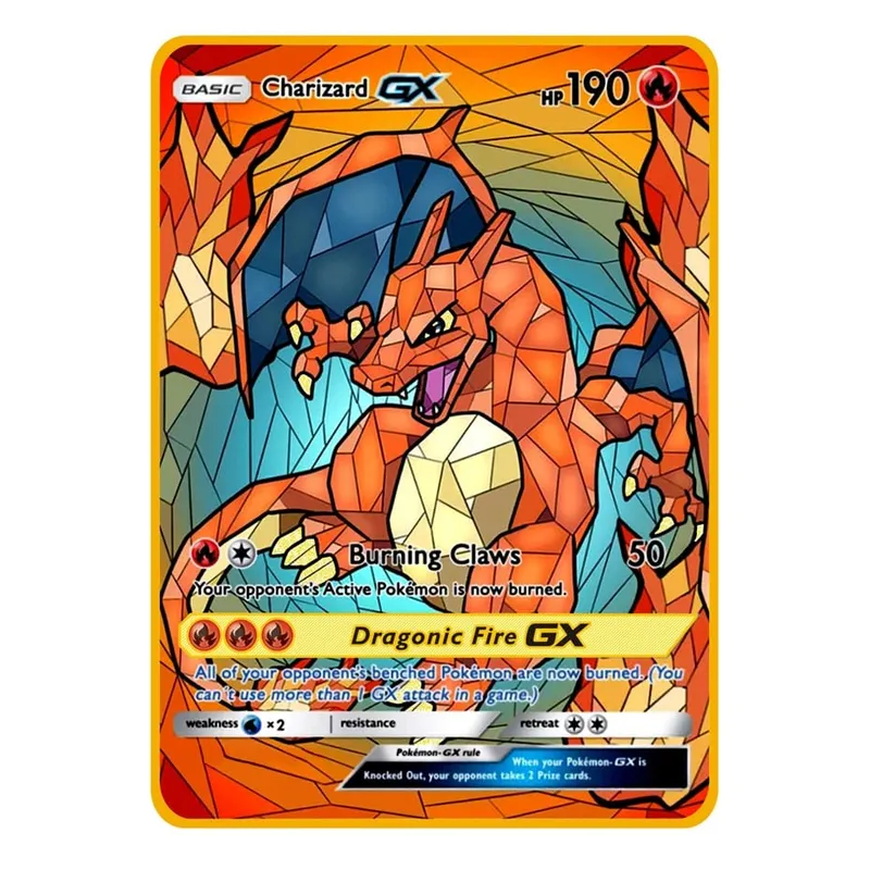 2026 NEW Pokemon Metal Card 10000 Points Arceus Charizard Super Card Golden English Mewtwo Vmax GX EX Anime Collection Card Gift