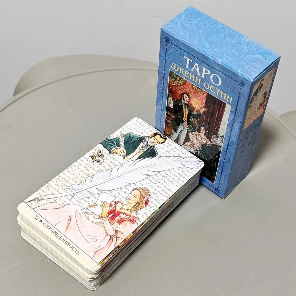 Jane Austen Tarot Deck 10.3*6cm in Russian Language 78 Cards Regency Era Illustrated Tarot Cards Classic Novel Tarot — image 4
