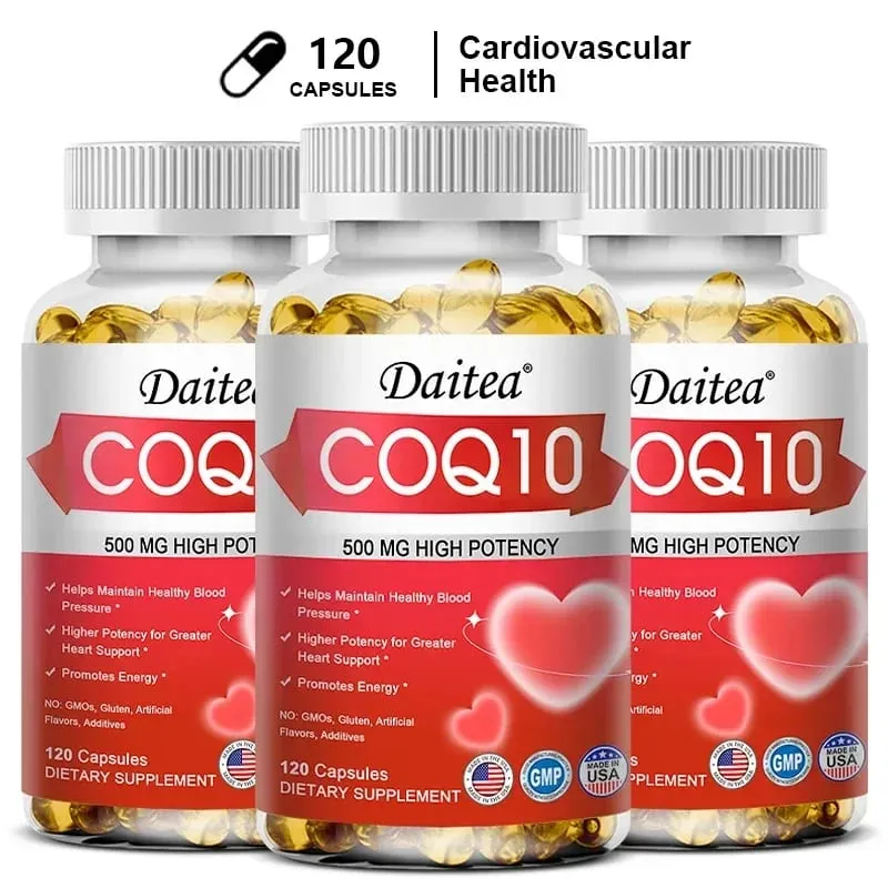CoQ10 500 mg Softgels - Ultra High Absorption CoQ10 Supplement - Antioxidant Supplement for Vascular and Heart Health