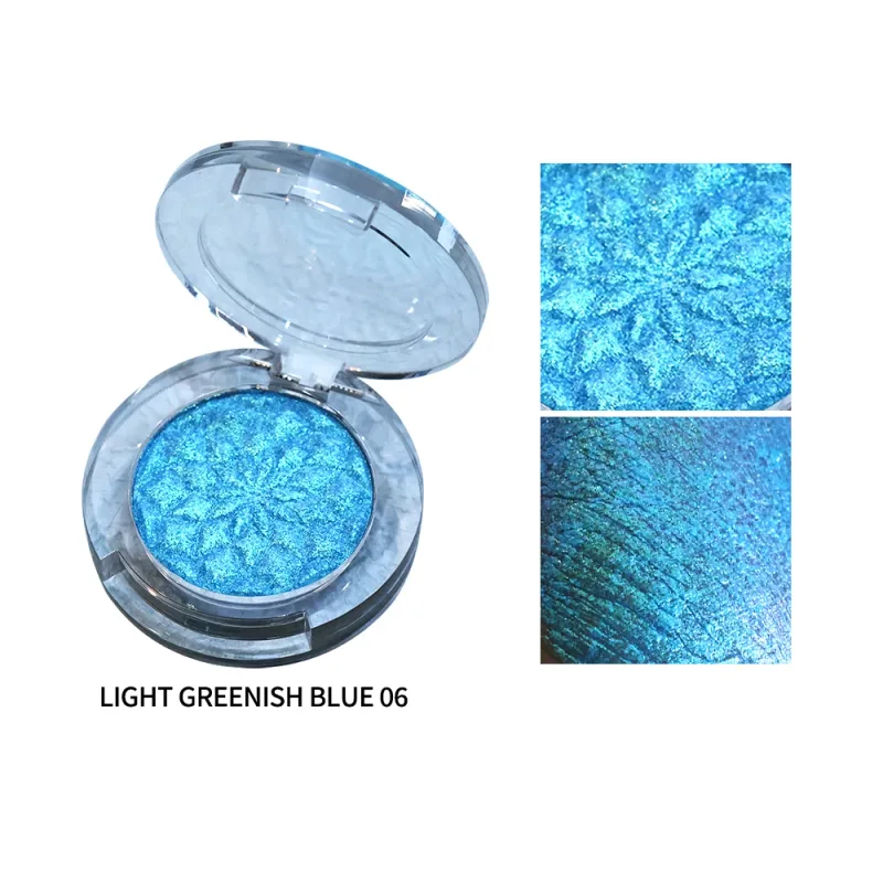 Palette de fard à paupières caméléon pour les yeux-ensemble de fard à paupières pressé Duochrome personnalisable finition nacrée infusée de paillettes Pri — image 9