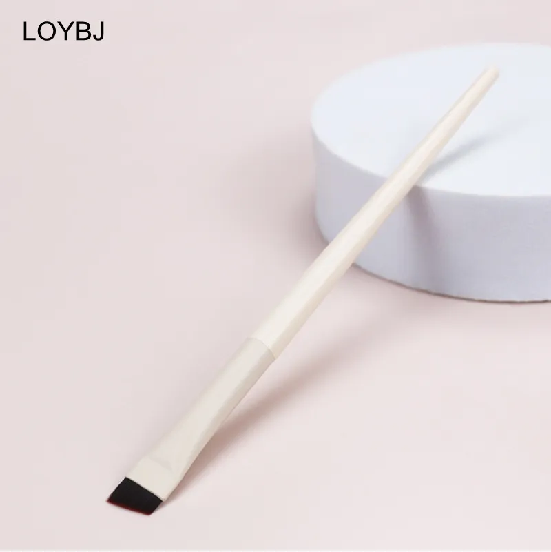 Upgrade Blade Eyeliner Brush Set Ultra Thin Fine Angle Flat Eyebrow Brush Under The Eye Place Precise Detail Brushes Ivory