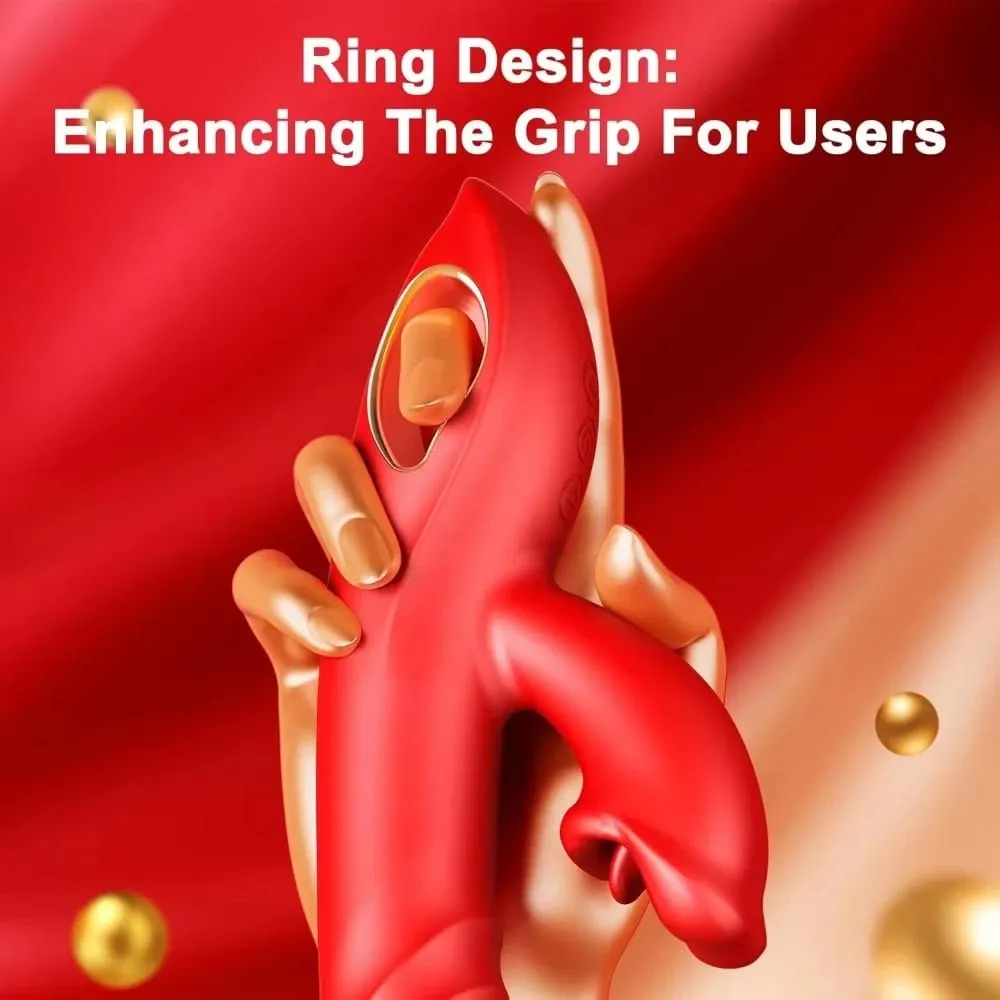 2in1 Thrusting Vibrator G Spot Vagina Licking Dildo for Women Rabbit Tongue Sex Toy Clitoral Stimulator Anal Plug Adult Supplies