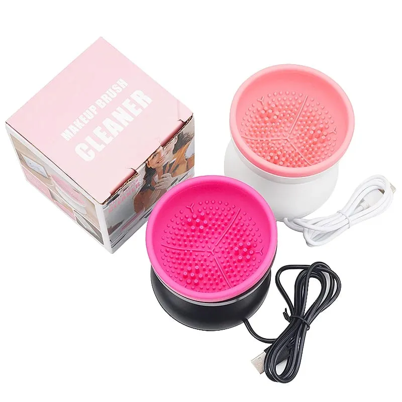 Electric Makeup Brush Cleaner Machine Silicone Cleaning Bowl Fast Wash Makeup Eyelash Brush Cleaning Tool All Cosmetic Brushes