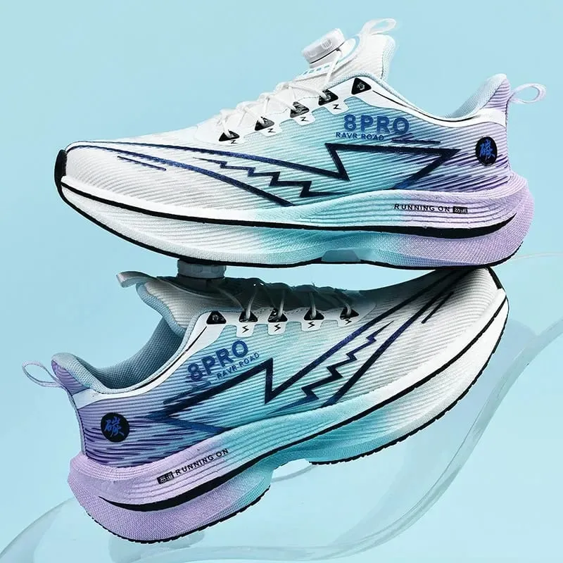 Carbon Plate Marathon Running Shoes Men Women Breathable Lightweight Shock Absorbing Non Slip Sports Sneakers