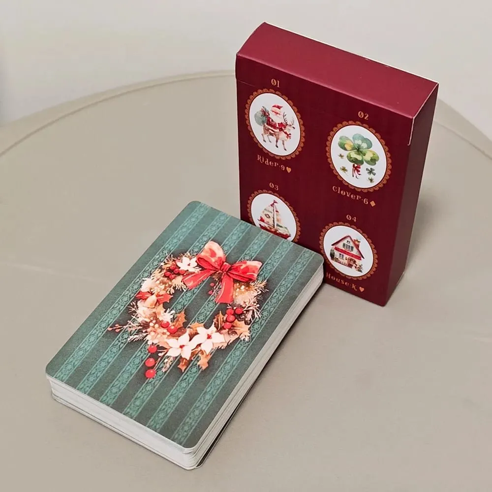 Christmas Carol Lenormand Oracle Cards 42PCS Christmas Watercolor Tarot Deck 6*9cm Divination Board Game Christmas Gift — image 3