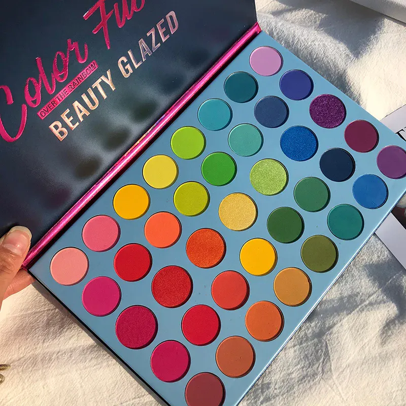 39 Color Rainbow Eyeshadow Palette Long lasting Neon Glitter Eye Shadow Pallete Eye Makeup Cosmetics — image 3