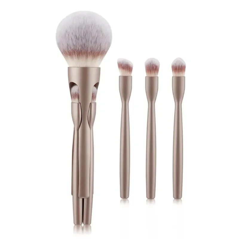 4Pcs 4 in-1 Makeup Brush Set Magnetic Suction Powder Blusher Brush Travel Makeup Brushes Soft Concealer Brush — image 8