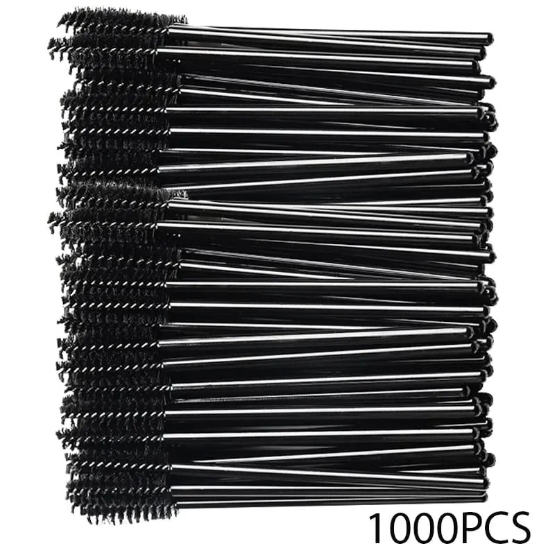 500/1000pcs Eyelash Brush Applicator Χονδρική Lash Mascara Wands Brushes For Eyelash Extension Eyebrow Spoolies Beauty Tools