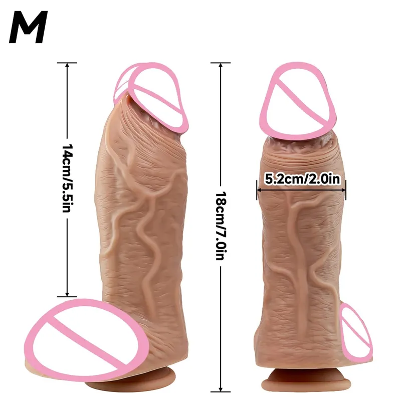 Huge Dildo Realistic Veins Penis Soft Dildos Penis Big Masturbation Cock Woman Men Anal Adult Sex Toys Suction Cup Dick sex shop