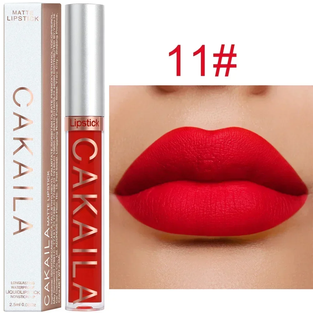 Batom líquido fosco de veludo, longa duração, sedoso e suave, não é fácil de desbotar, brilho labial, maquiagem sexy para mulheres, matiz labial