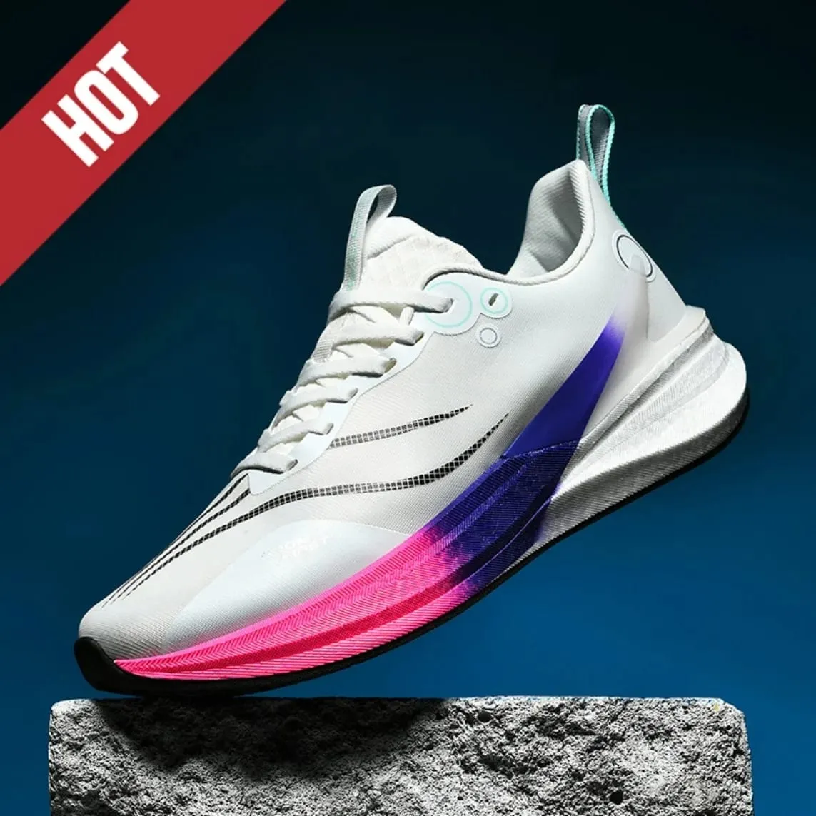 Men Marathon Carbon Plate Air Cushion Running Shoes Breathable Lightweight Outdoor Athletic Racing Training Sports Sneakers — image 5