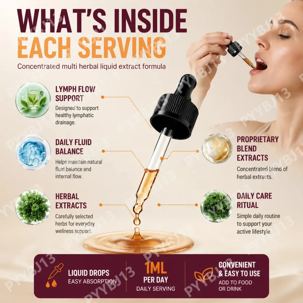 Googeer Lymphatic Health Support Herbal Liquid – Natural Circulation and Internal Flow Dynamics Supplement for Daily Wellness