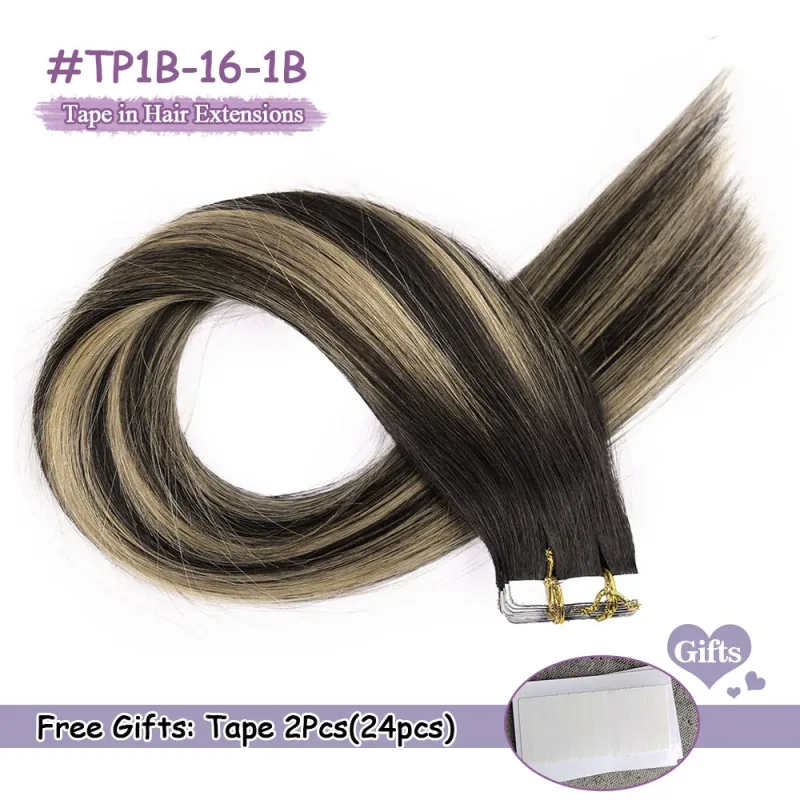 Seamless Tape In Extensions Human Hair Remy Tape In Human Hair Extensions Invisible Natural Hair Extensions For Women 50g/100g