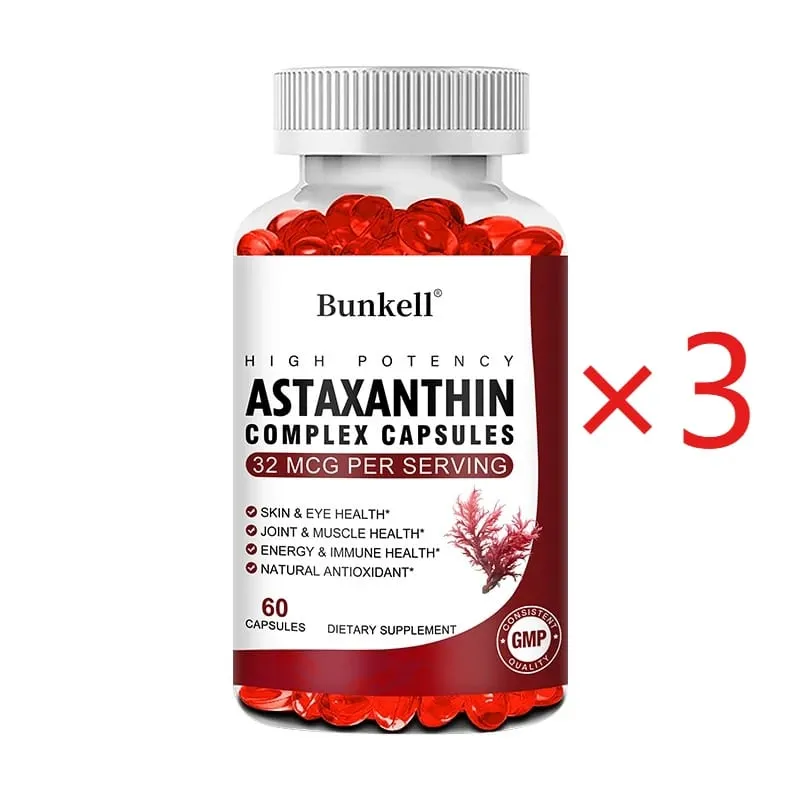 Minyak Krill Antartika 120mg Kapsul Astaxanthin 32mcg(EPA DHA) Menyokong Imuniti Sendi dan Kulit Kesihatan Kardiovaskular