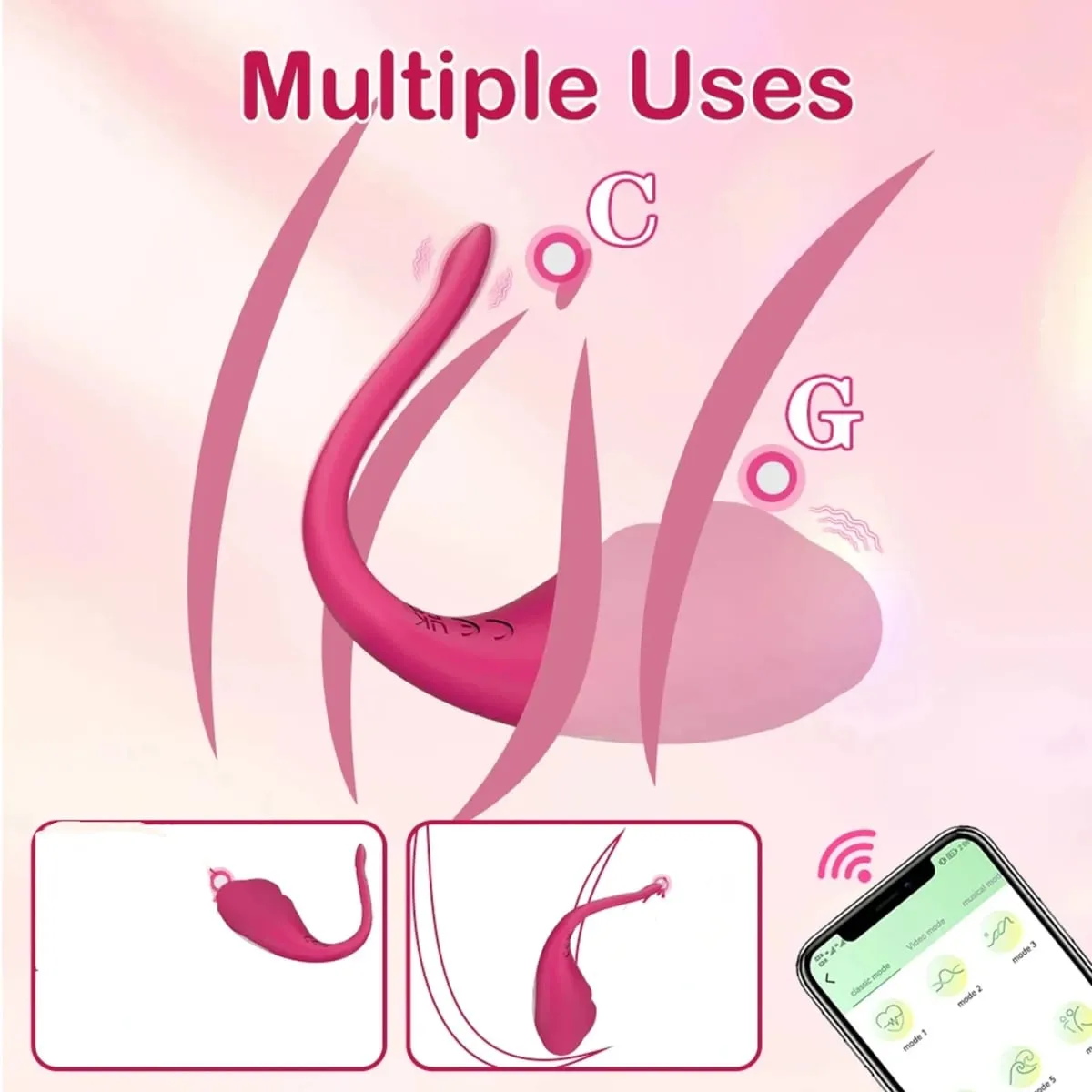 Wearable Women Egg Vibrator Wireless App Control G Spot Vaginal Stimulator Anal Vibrating Massager Sex Toy for Couples