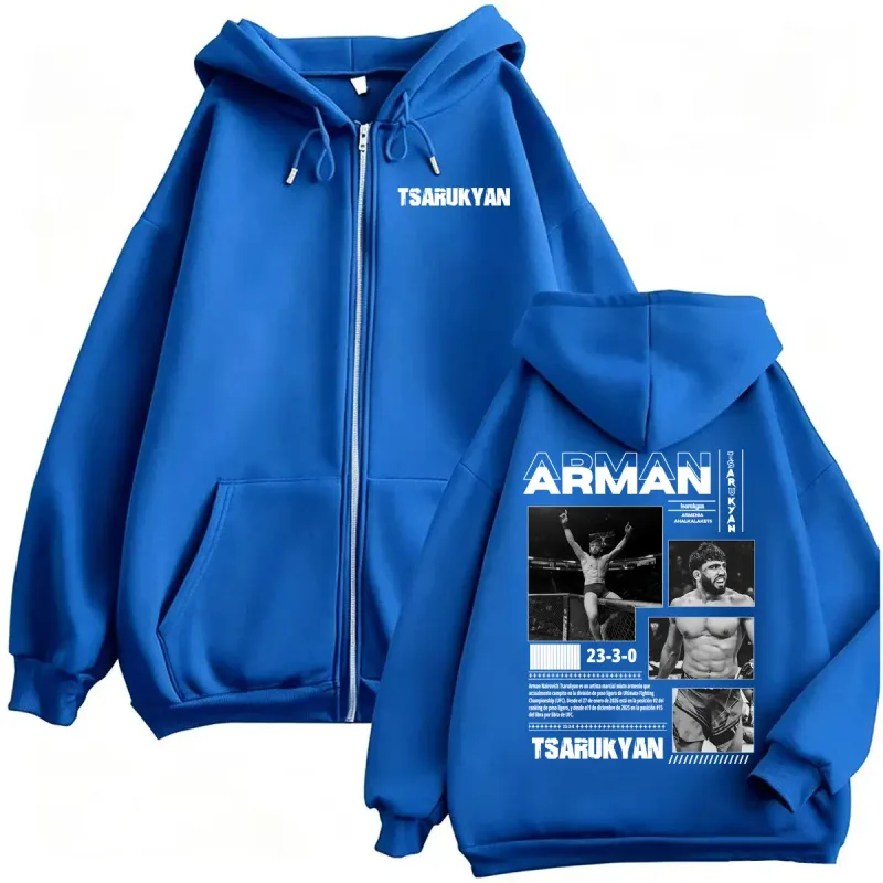 Arman Tsarukyan Ahalkalakets Fan Gifts Sweatshirt Jacket Men's Clothing Classic Zip Up Hoodies Casual Long Sleeve Cardigan Coats