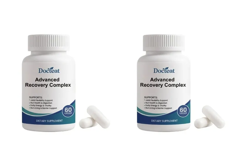 Advanced Recovery Complex 60 Capsules with L Glutamine Glycine Lysine Digestive Enzymes for Gut Health Daily Wellness Support